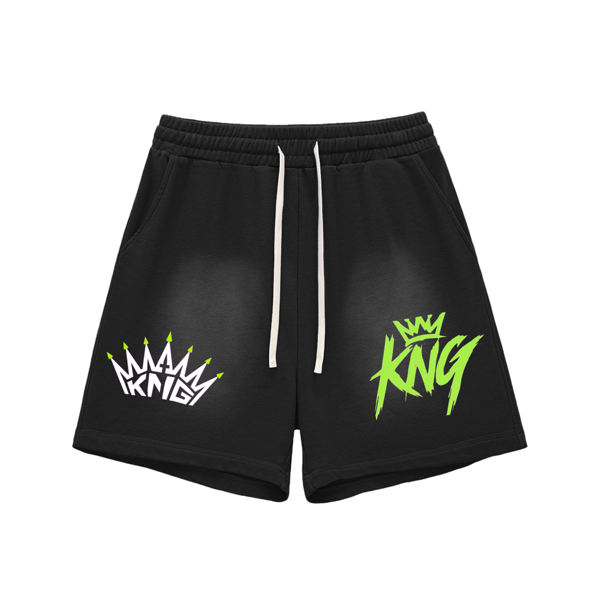 Sun Fade Raw Edge Cotton Shorts