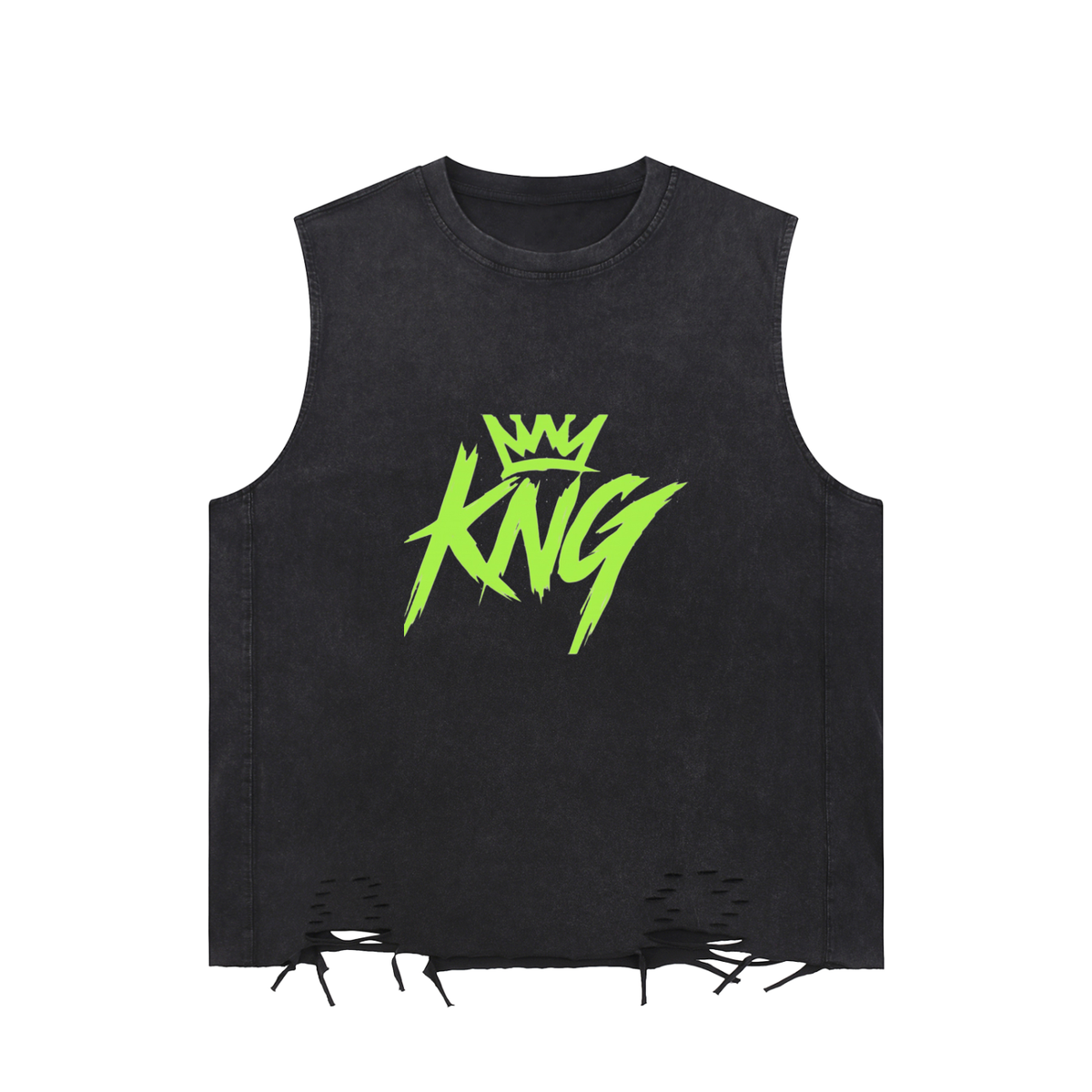 Snow Washed Raw-Hem Tank Top